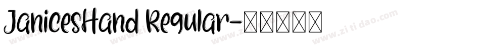 JanicesHand Regular字体转换
